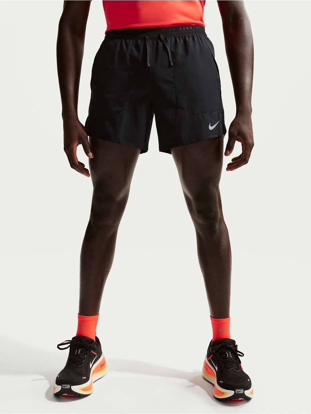 Nike Mens Dri Fit Woven Running Shorts Brief Liner L  Black CZ9066 010 NWT